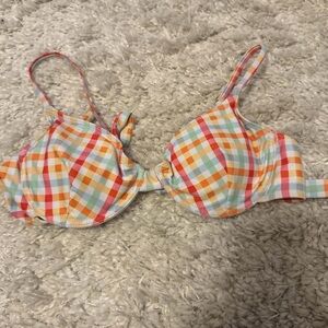 Target Multicolor Checkered Bikini Top